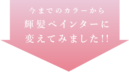 今までのカラーから輝髪ペインターに変えてみました！！